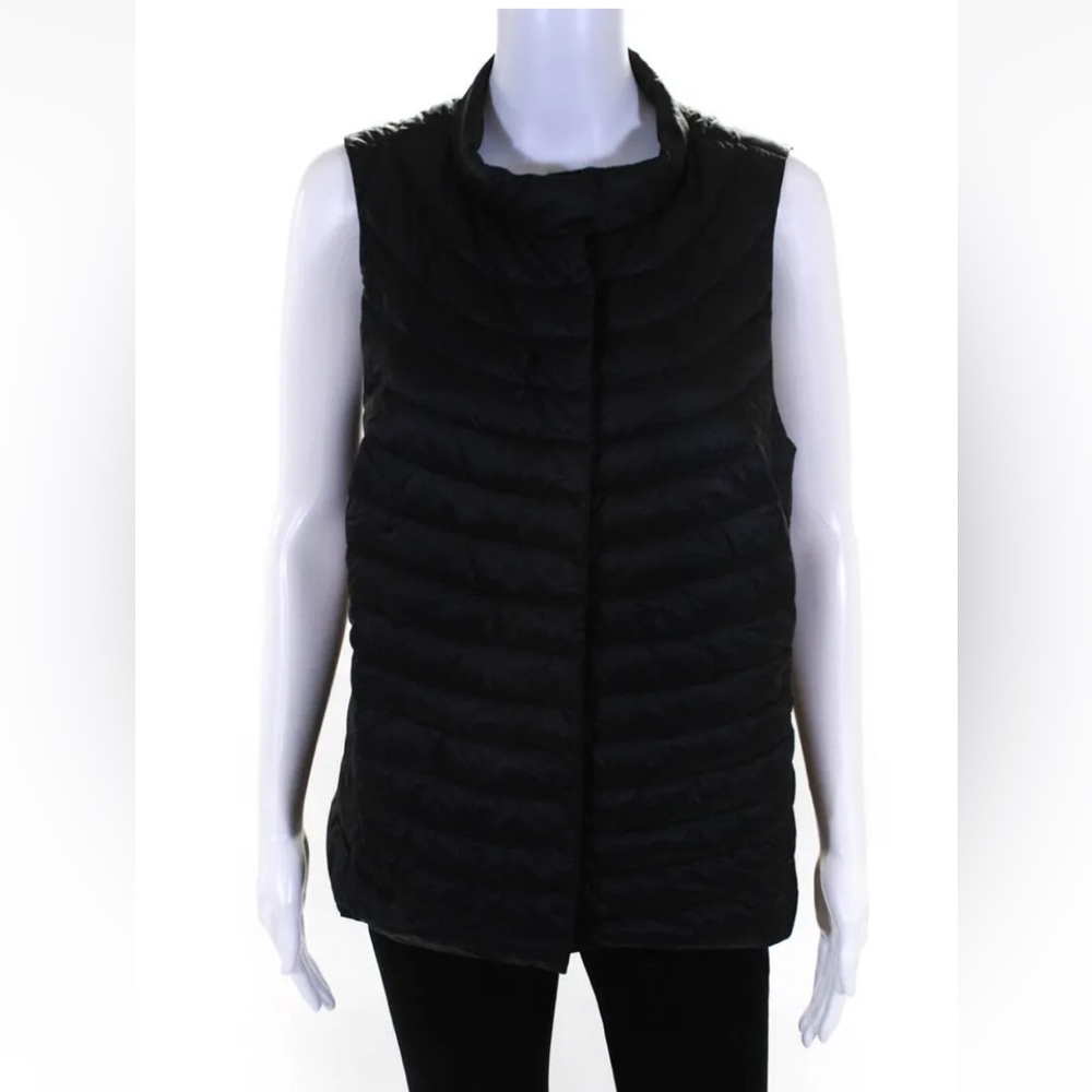 Athleta Black Lightweight Duck Down Warm Vest - image 1